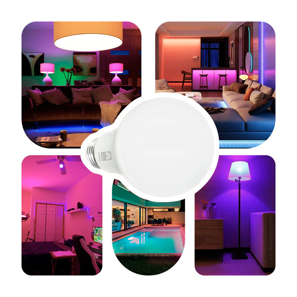 Kit 2 Lâmpadas Smart LED Wi-Fi RGB 11W | Alexa/Google