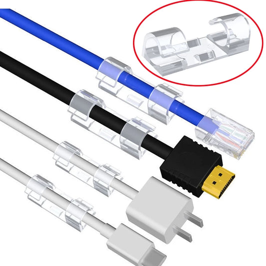 Organizador de Fios Smart com Adesivo Forte | Kit 100 Unidades