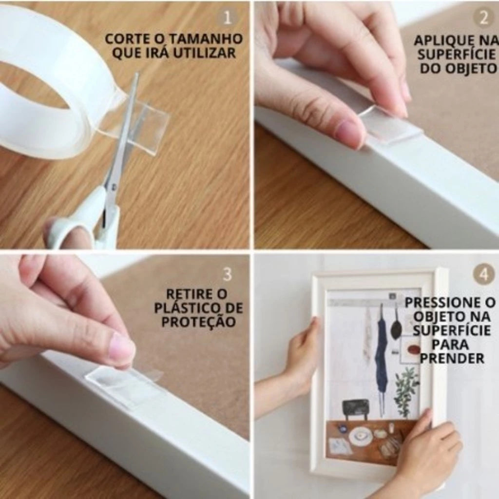 Fita NanoGel 3M Dupla Face | Fixação Forte sem Furos