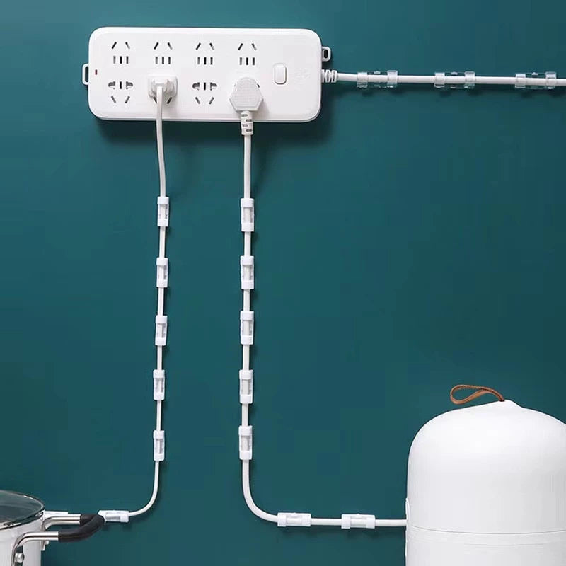 Organizador de Fios Smart com Adesivo Forte | Kit 100 Unidades