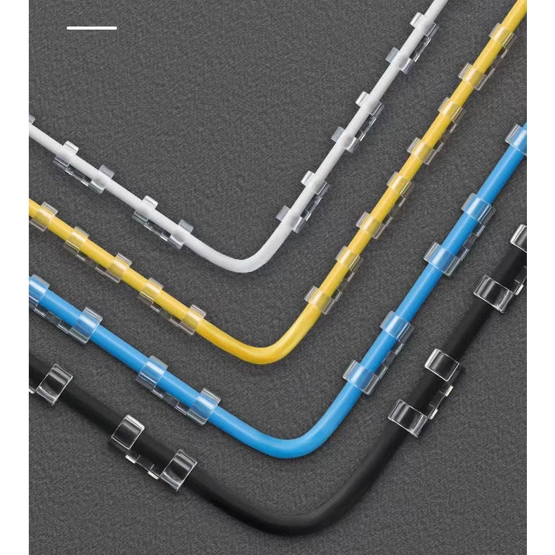 Organizador de Fios Smart com Adesivo Forte | Kit 100 Unidades