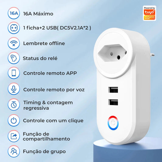 Tomada Inteligente Wi-Fi – Controle por Voz Alexa e Google